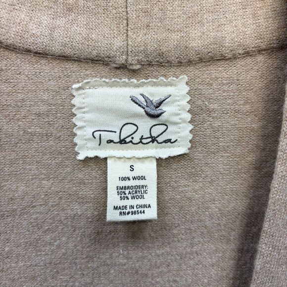 Anthropologie TABITHA Women’s 100% Wool Rising Snowdrop Cardigan Sweater SMALL - Picture 3 of 5